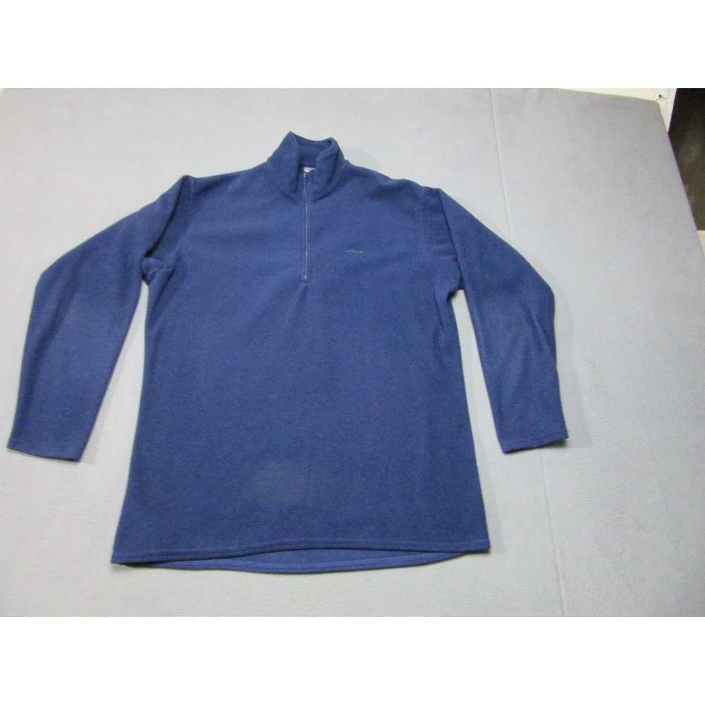 Patagonia Sweater Vtg Capilene Pullover Mens Large Blue 1/4 Zip Fleece Mock
